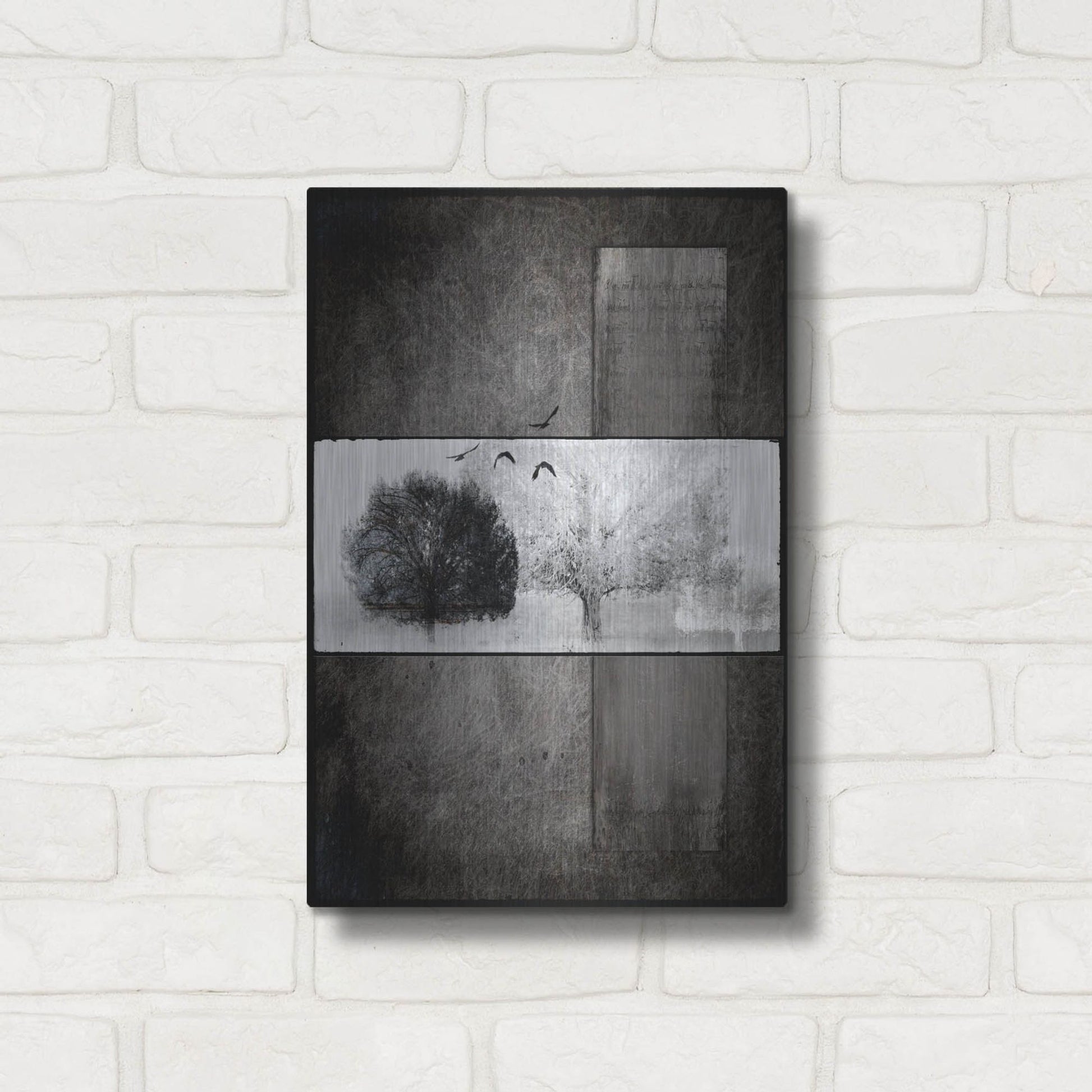 Luxe Metal Art 'Black Tree 1' by Lightbox Journal, Metal Wall Art,12x16