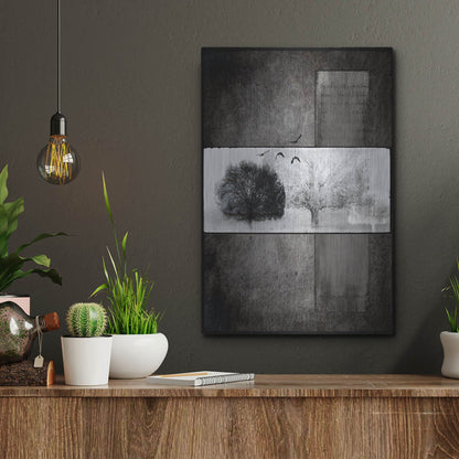 Luxe Metal Art 'Black Tree 1' by Lightbox Journal, Metal Wall Art,12x16