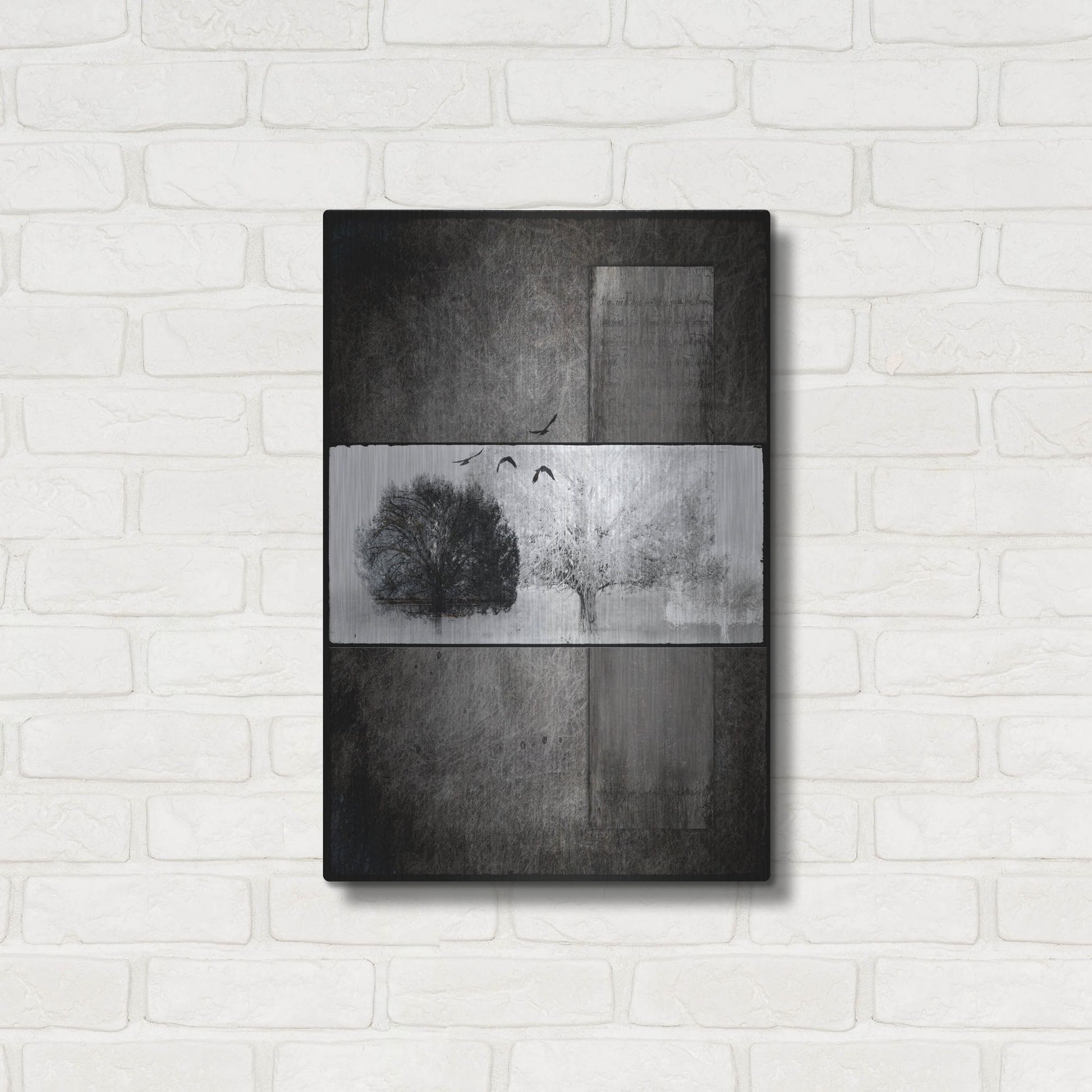 Luxe Metal Art 'Black Tree 1' by Lightbox Journal, Metal Wall Art,16x24