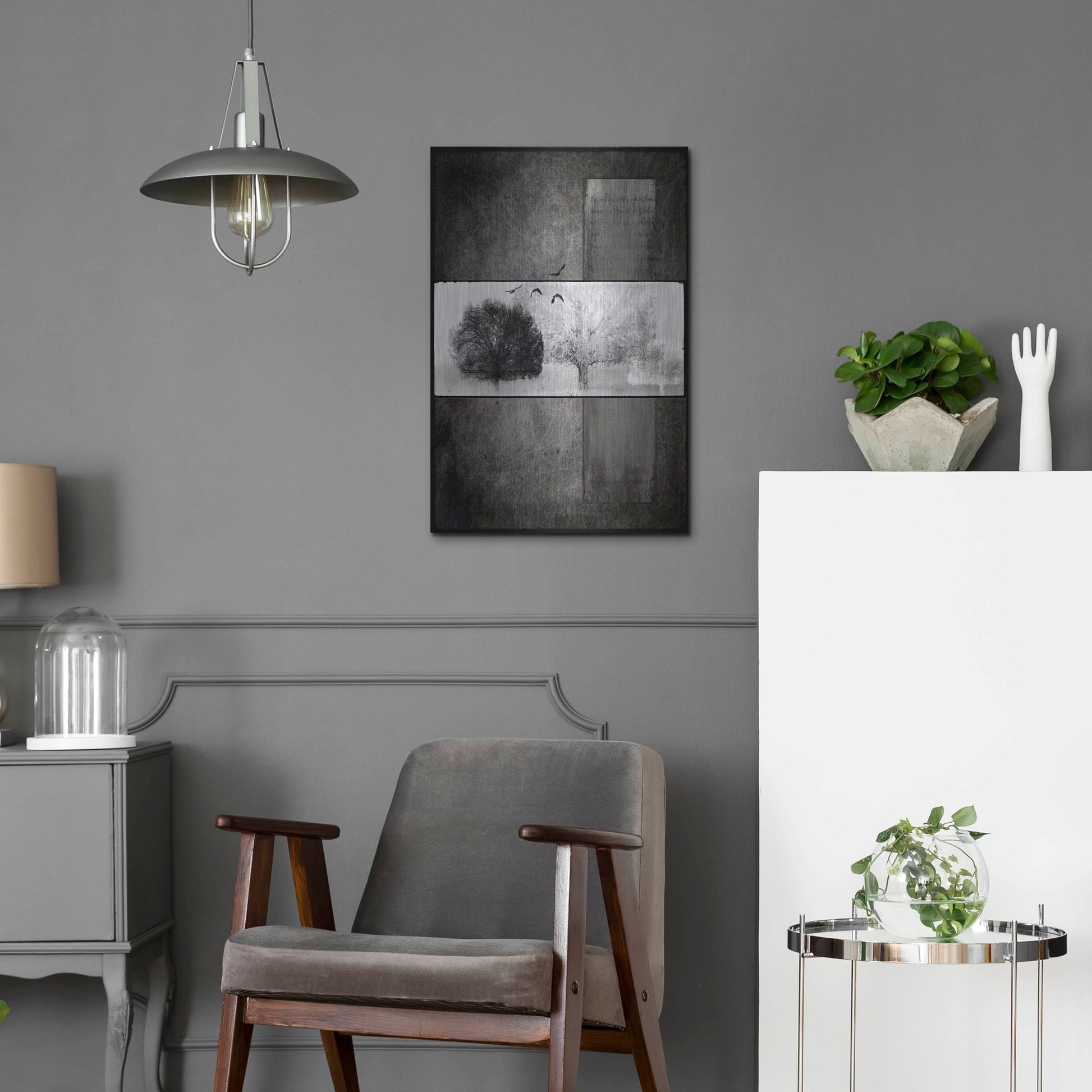 Luxe Metal Art 'Black Tree 1' by Lightbox Journal, Metal Wall Art,16x24