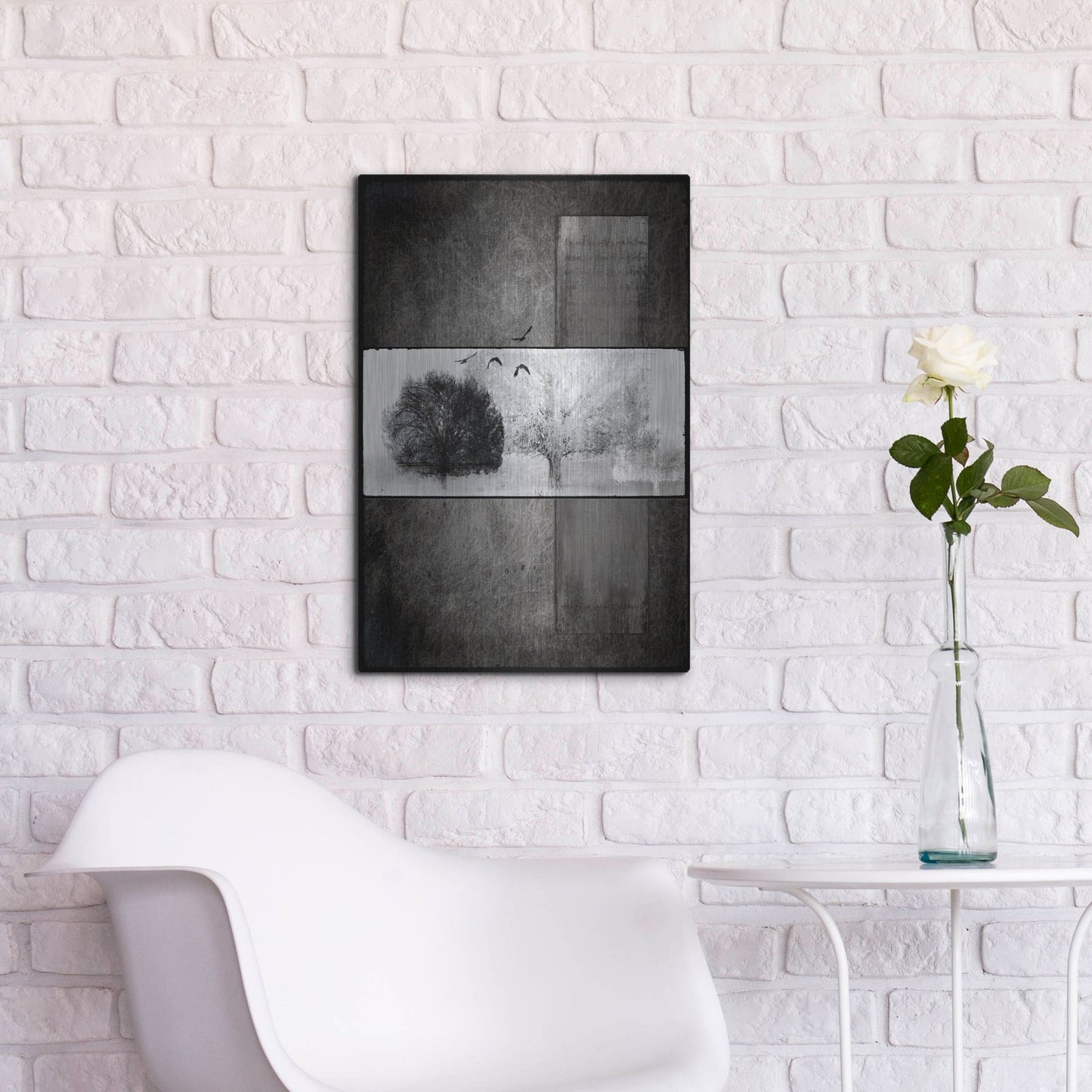 Luxe Metal Art 'Black Tree 1' by Lightbox Journal, Metal Wall Art,16x24