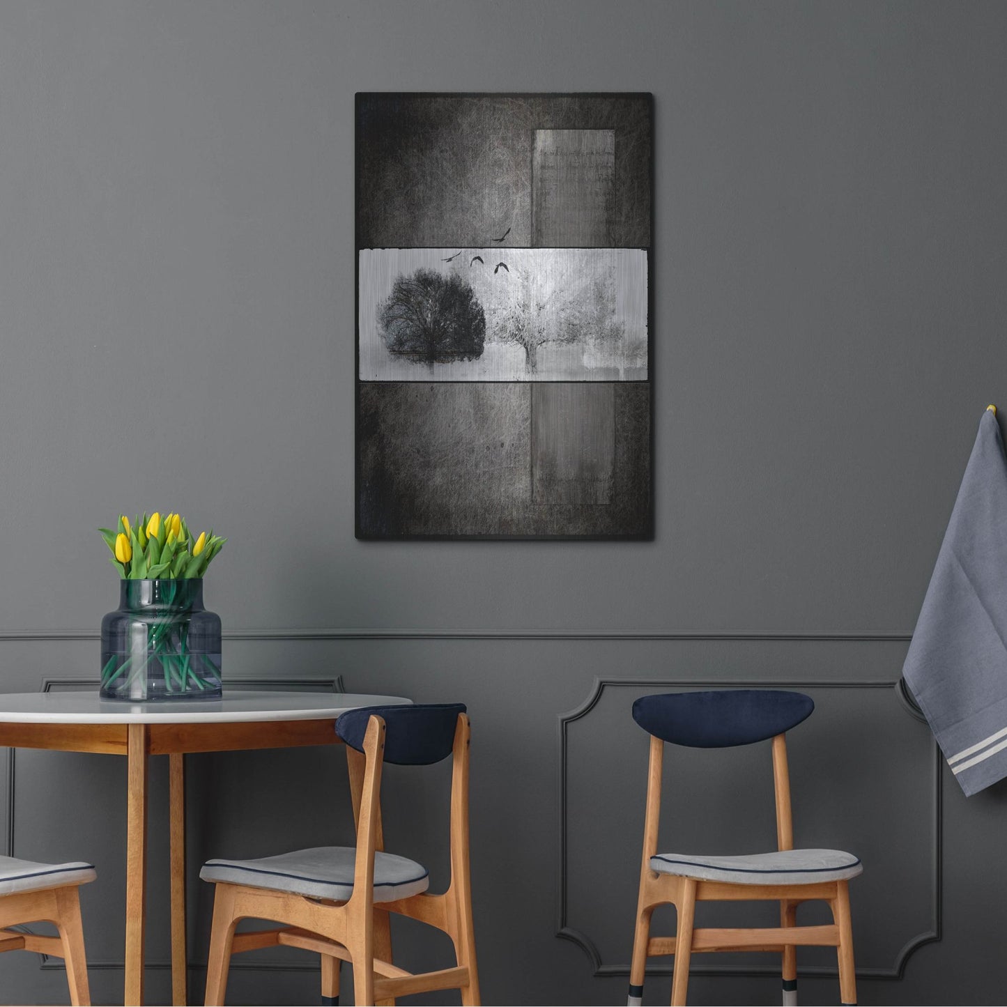 Luxe Metal Art 'Black Tree 1' by Lightbox Journal, Metal Wall Art,24x36