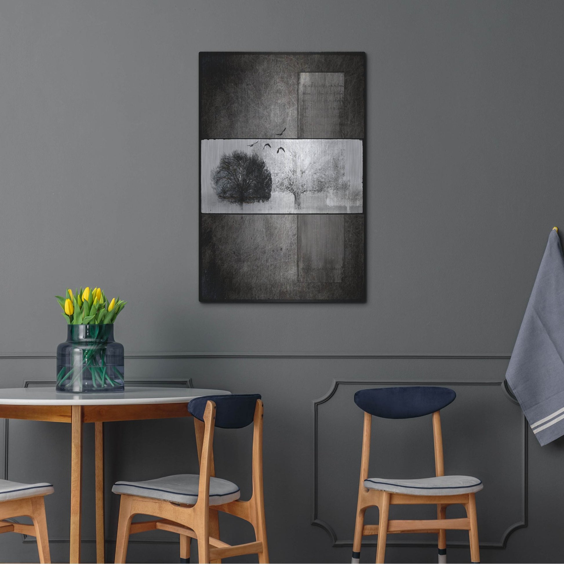 Luxe Metal Art 'Black Tree 1' by Lightbox Journal, Metal Wall Art,24x36