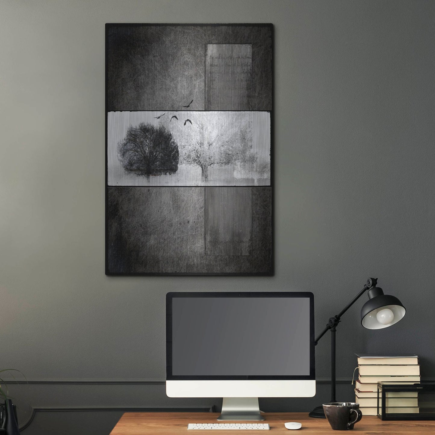Luxe Metal Art 'Black Tree 1' by Lightbox Journal, Metal Wall Art,24x36
