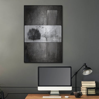 Luxe Metal Art 'Black Tree 1' by Lightbox Journal, Metal Wall Art,24x36