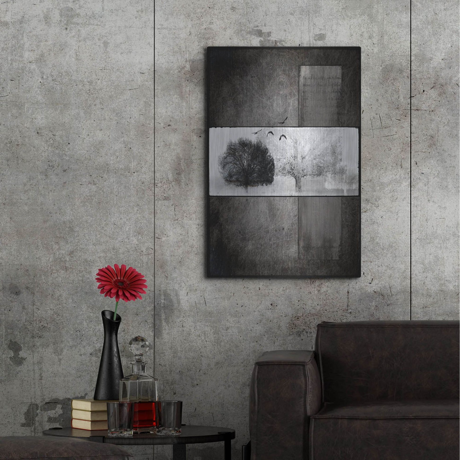 Luxe Metal Art 'Black Tree 1' by Lightbox Journal, Metal Wall Art,24x36