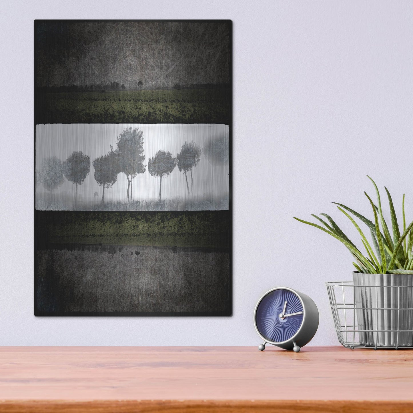 Luxe Metal Art 'Black Tree 2' by Lightbox Journal, Metal Wall Art,12x16