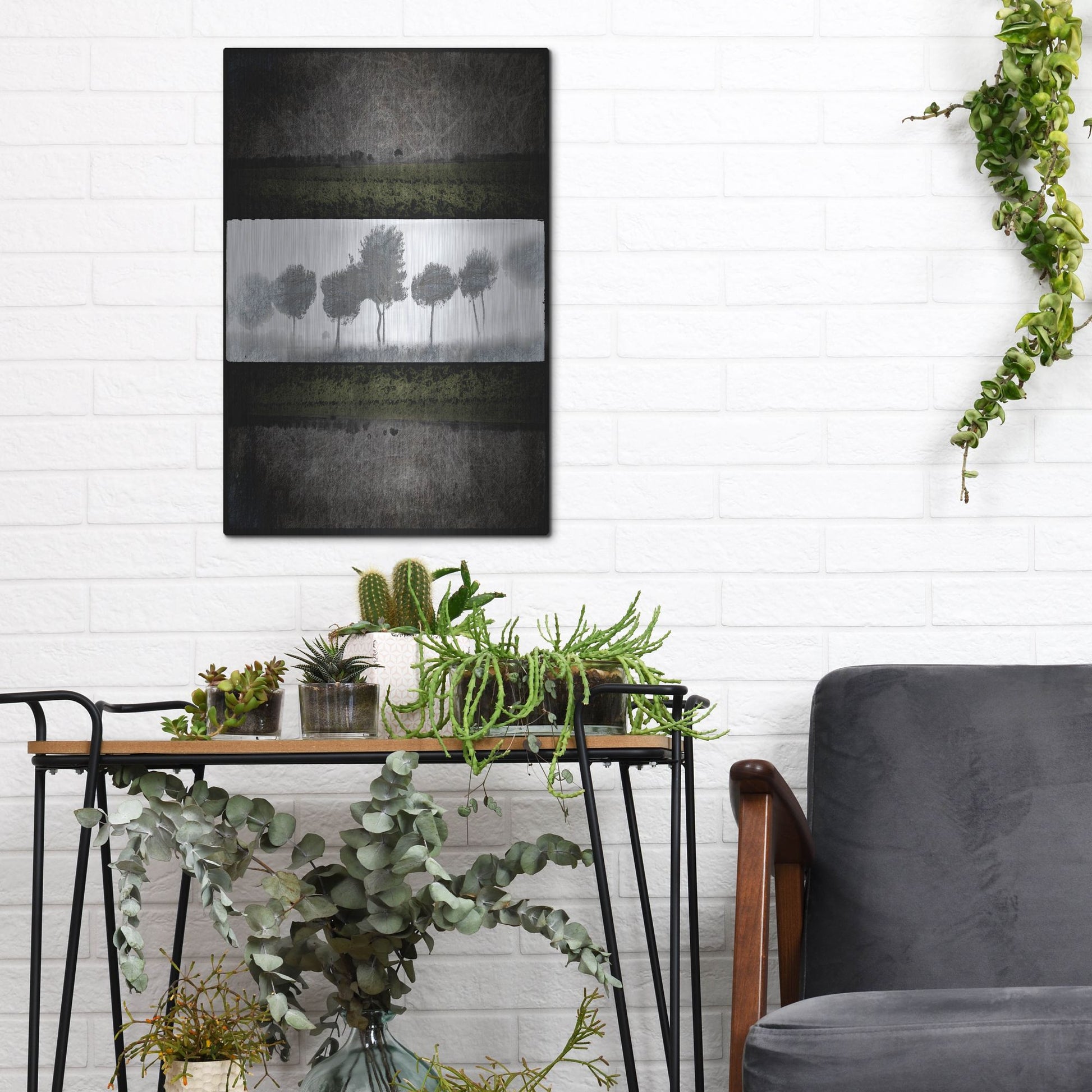 Luxe Metal Art 'Black Tree 2' by Lightbox Journal, Metal Wall Art,12x16