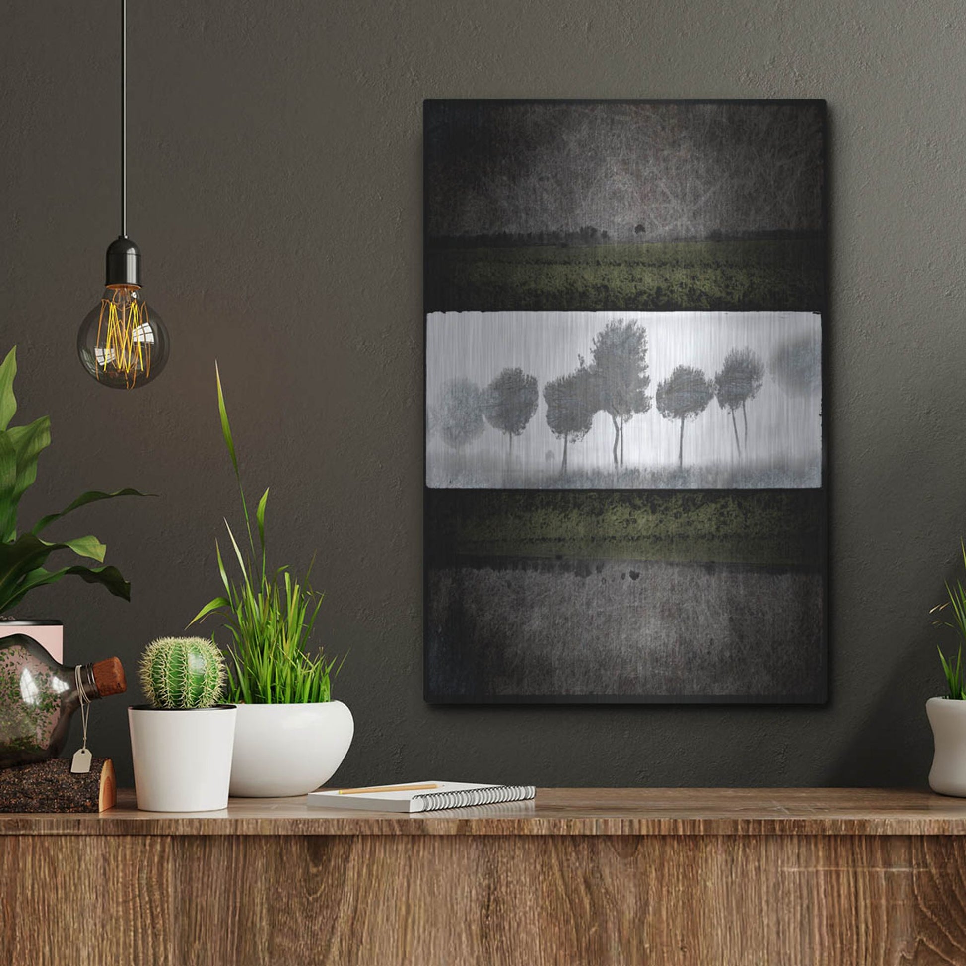 Luxe Metal Art 'Black Tree 2' by Lightbox Journal, Metal Wall Art,12x16