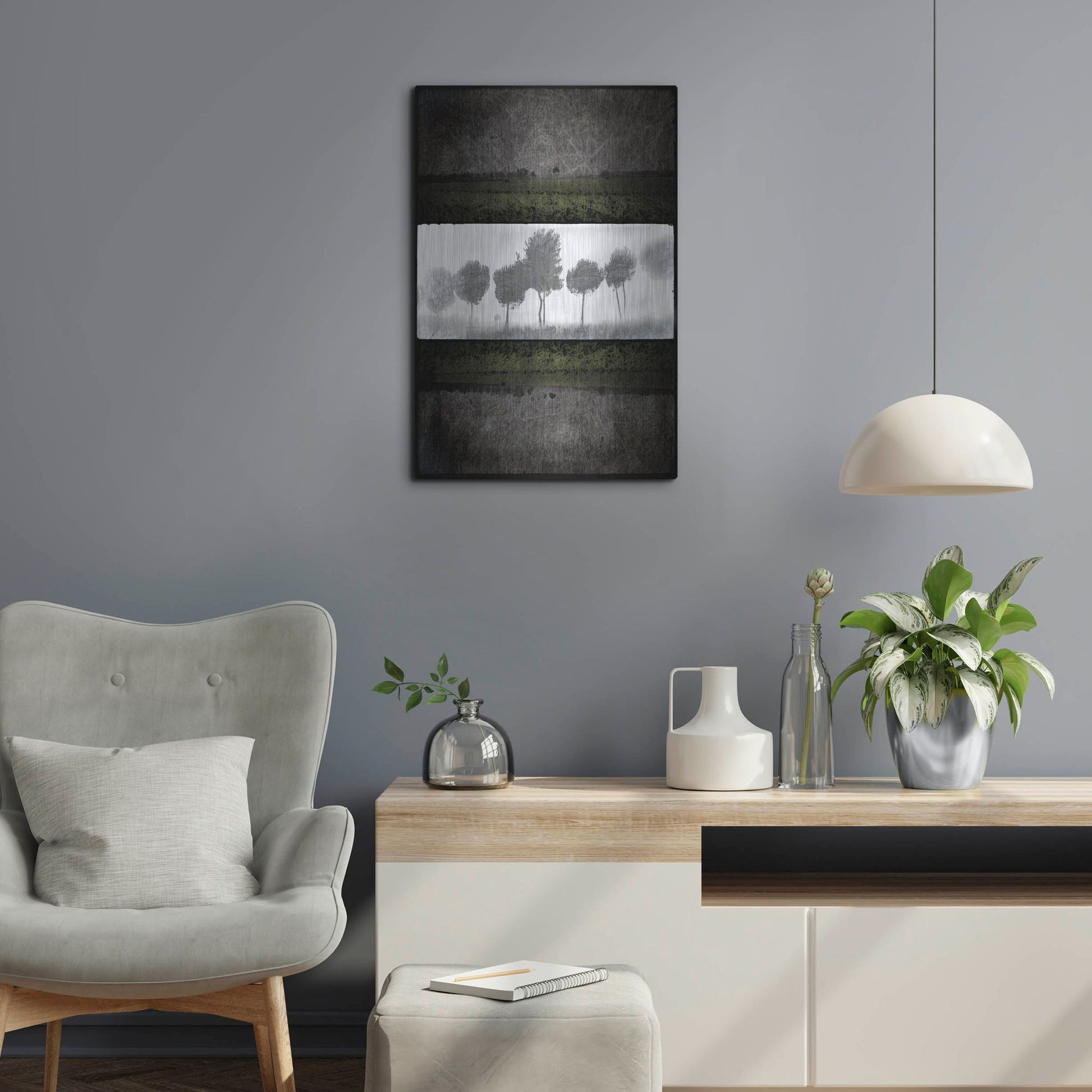 Luxe Metal Art 'Black Tree 2' by Lightbox Journal, Metal Wall Art,16x24