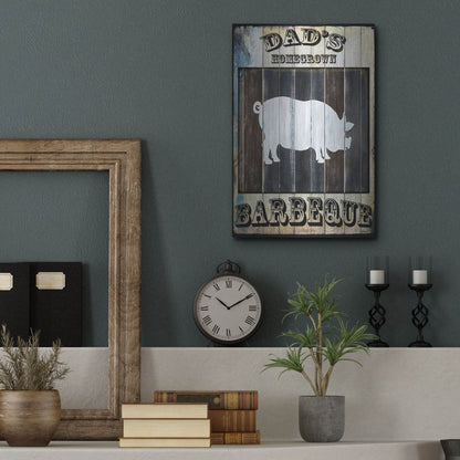 Luxe Metal Art 'Dads BBQ 2' by Lightbox Journal, Metal Wall Art,12x16