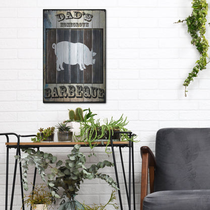 Luxe Metal Art 'Dads BBQ 2' by Lightbox Journal, Metal Wall Art,12x16