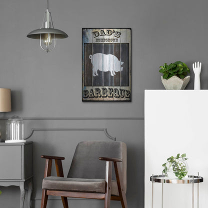 Luxe Metal Art 'Dads BBQ 2' by Lightbox Journal, Metal Wall Art,16x24