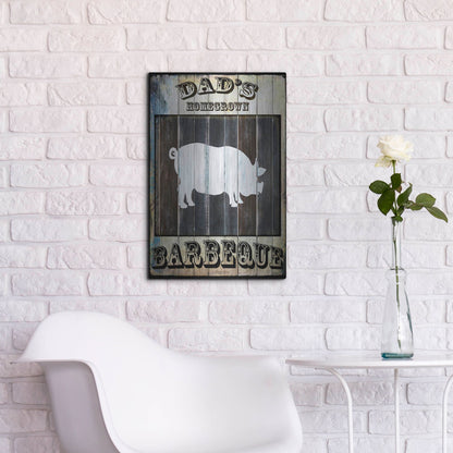 Luxe Metal Art 'Dads BBQ 2' by Lightbox Journal, Metal Wall Art,16x24