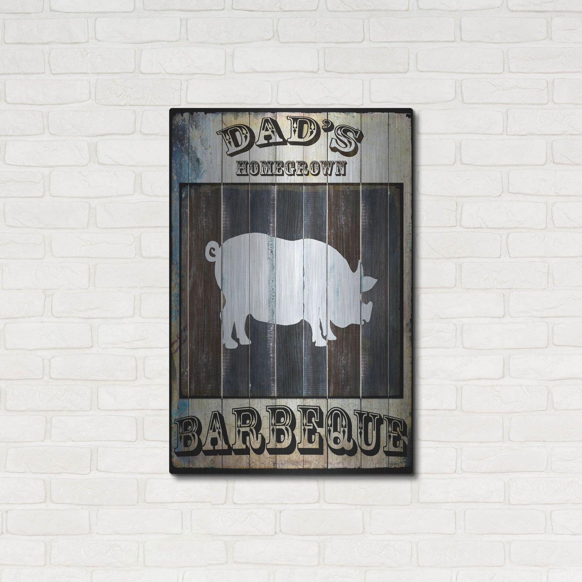 Luxe Metal Art 'Dads BBQ 2' by Lightbox Journal, Metal Wall Art,24x36