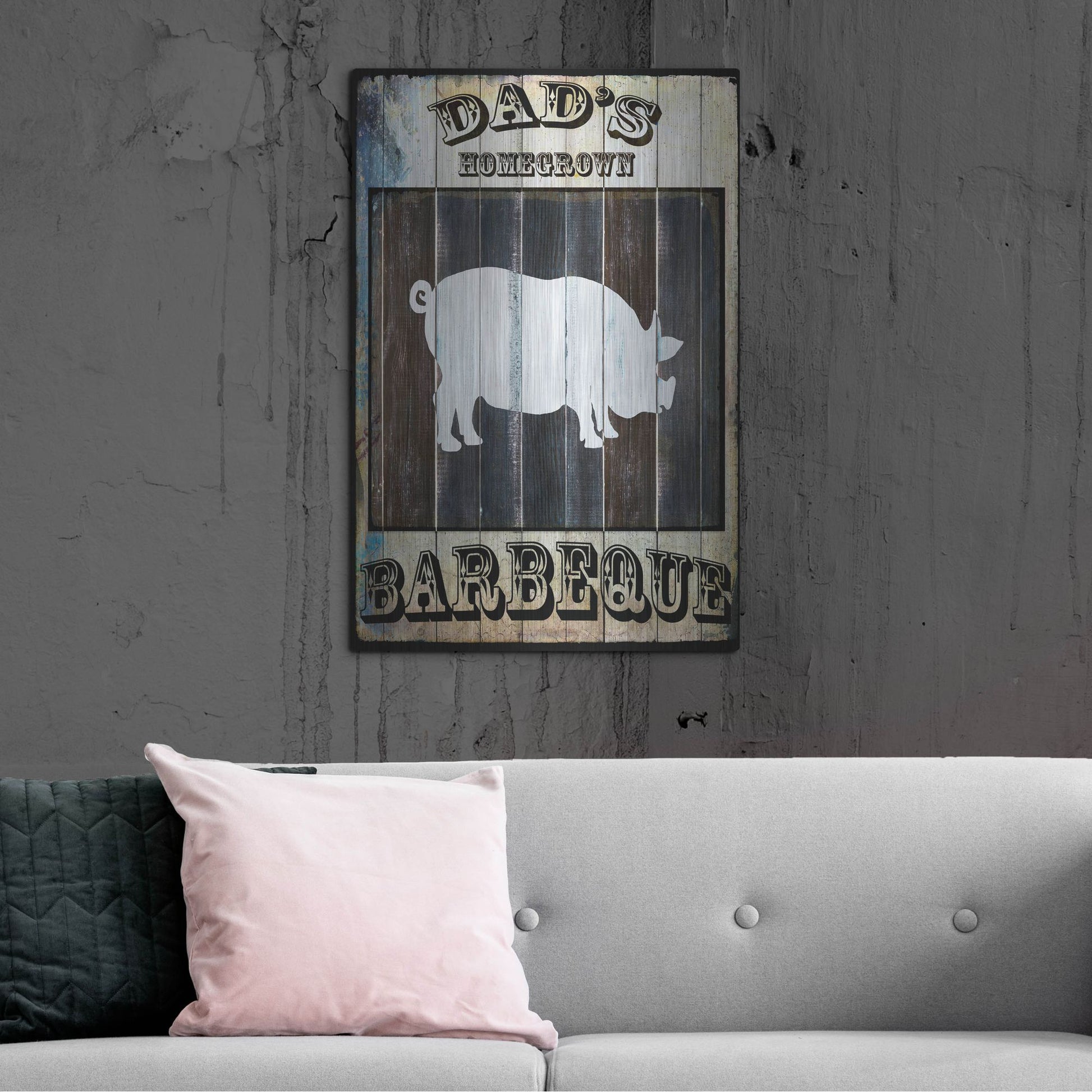 Luxe Metal Art 'Dads BBQ 2' by Lightbox Journal, Metal Wall Art,24x36