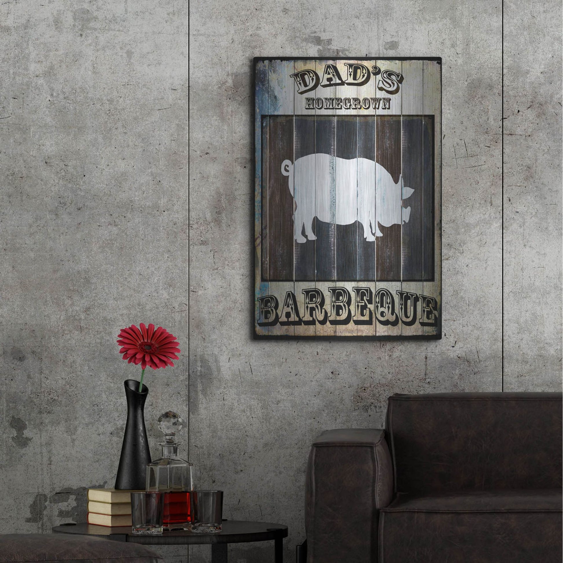 Luxe Metal Art 'Dads BBQ 2' by Lightbox Journal, Metal Wall Art,24x36