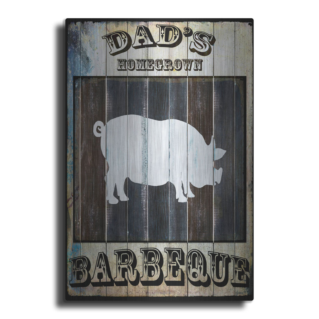 Luxe Metal Art 'Dads BBQ 2' by Lightbox Journal, Metal Wall Art