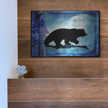 Luxe Metal Art 'Midnight Bear' by Lightbox Journal, Metal Wall Art,16x12