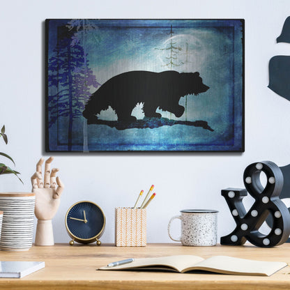 Luxe Metal Art 'Midnight Bear' by Lightbox Journal, Metal Wall Art,16x12