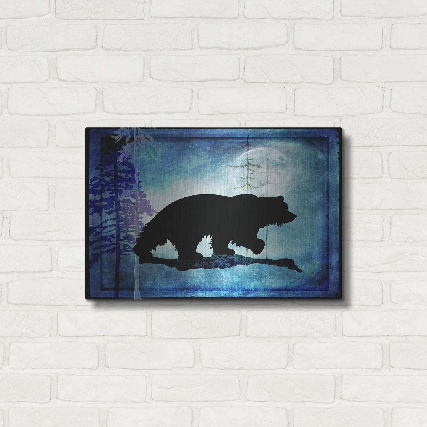 Luxe Metal Art 'Midnight Bear' by Lightbox Journal, Metal Wall Art,24x16