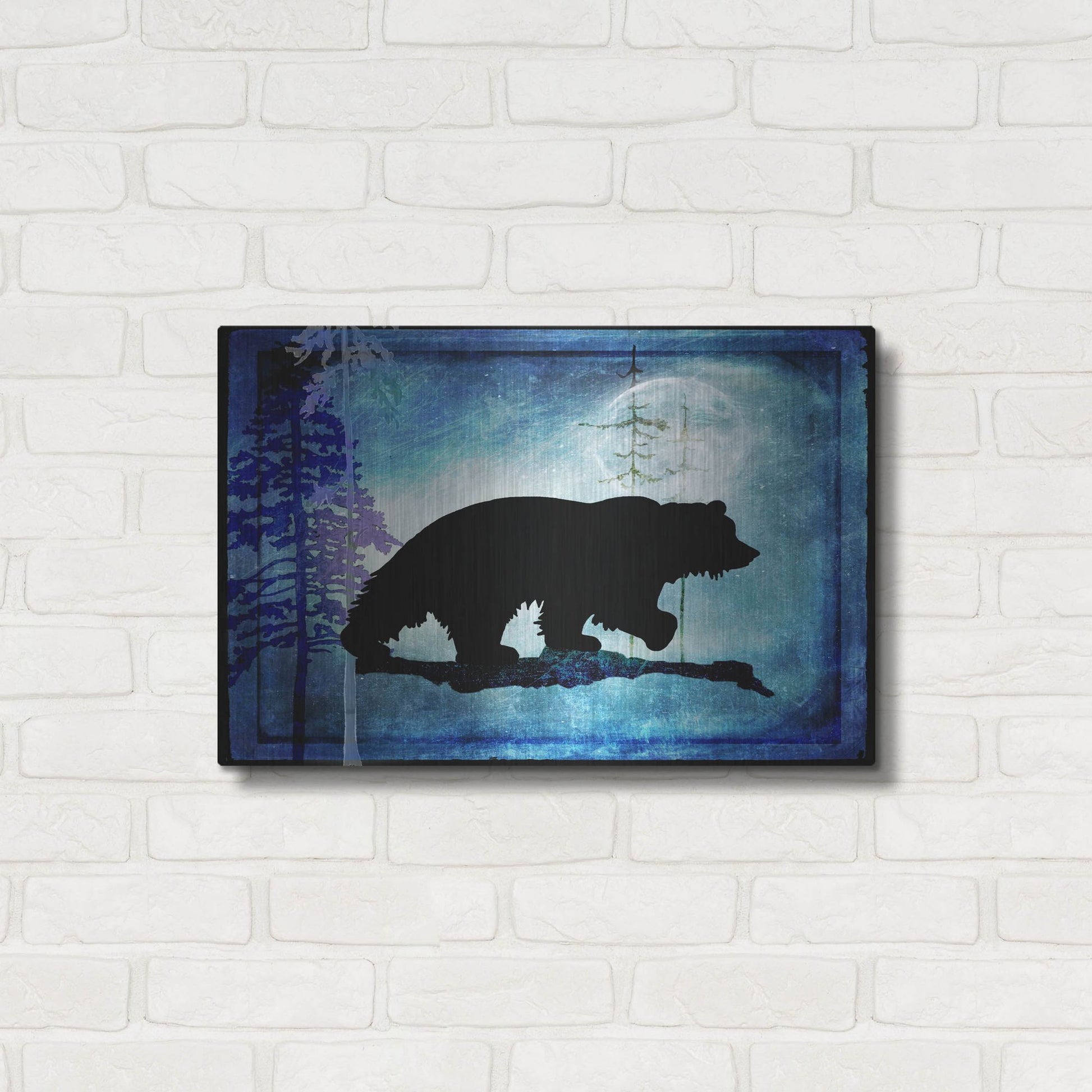 Luxe Metal Art 'Midnight Bear' by Lightbox Journal, Metal Wall Art,24x16