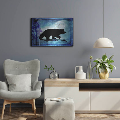 Luxe Metal Art 'Midnight Bear' by Lightbox Journal, Metal Wall Art,24x16