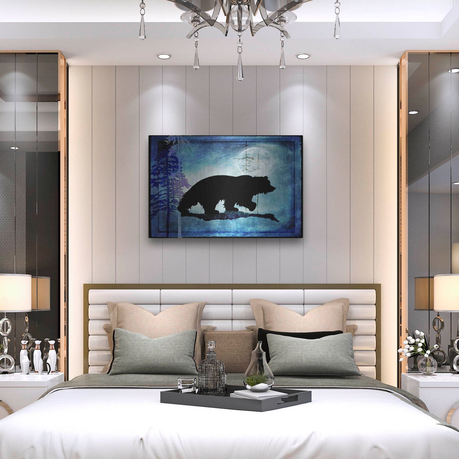 Luxe Metal Art 'Midnight Bear' by Lightbox Journal, Metal Wall Art,36x24
