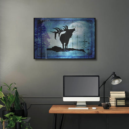 Luxe Metal Art 'Midnight Elk' by Lightbox Journal, Metal Wall Art,36x24