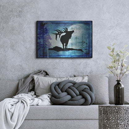 Luxe Metal Art 'Midnight Elk' by Lightbox Journal, Metal Wall Art,36x24