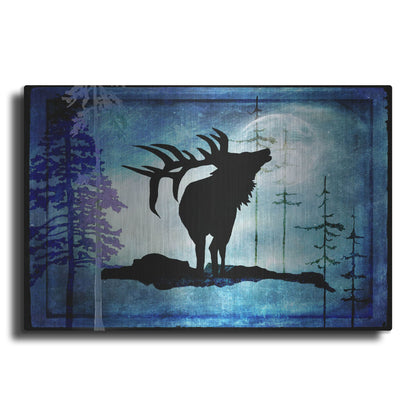 Luxe Metal Art 'Midnight Elk' by Lightbox Journal, Metal Wall Art