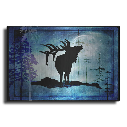 Luxe Metal Art 'Midnight Elk' by Lightbox Journal, Metal Wall Art