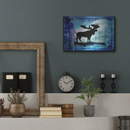 Luxe Metal Art 'Midnight Moose' by Lightbox Journal, Metal Wall Art,16x12