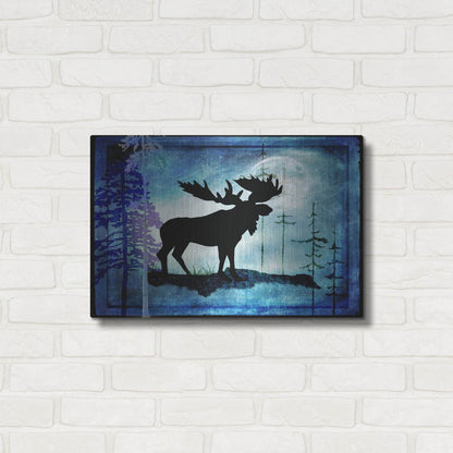 Luxe Metal Art 'Midnight Moose' by Lightbox Journal, Metal Wall Art,24x16