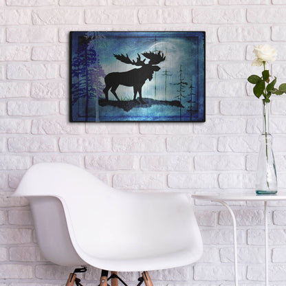 Luxe Metal Art 'Midnight Moose' by Lightbox Journal, Metal Wall Art,24x16