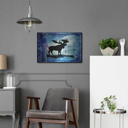 Luxe Metal Art 'Midnight Moose' by Lightbox Journal, Metal Wall Art,24x16