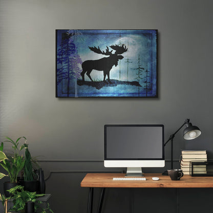 Luxe Metal Art 'Midnight Moose' by Lightbox Journal, Metal Wall Art,36x24