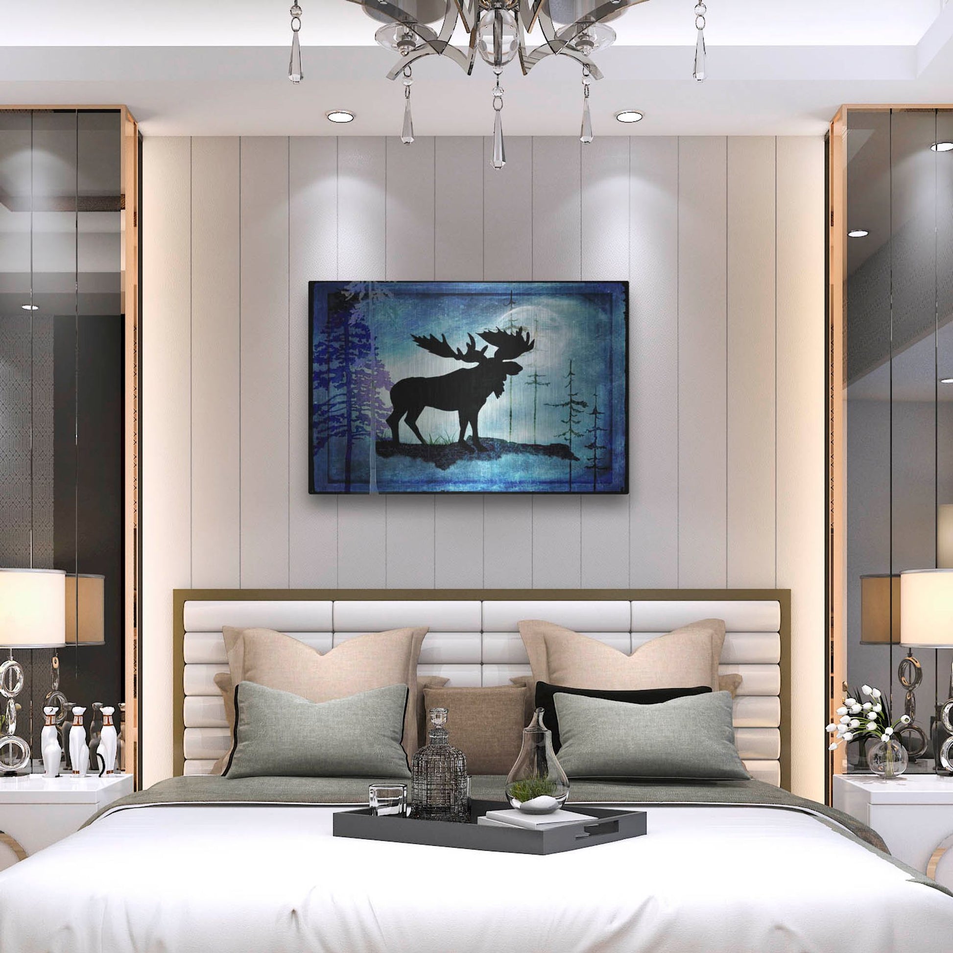 Luxe Metal Art 'Midnight Moose' by Lightbox Journal, Metal Wall Art,36x24