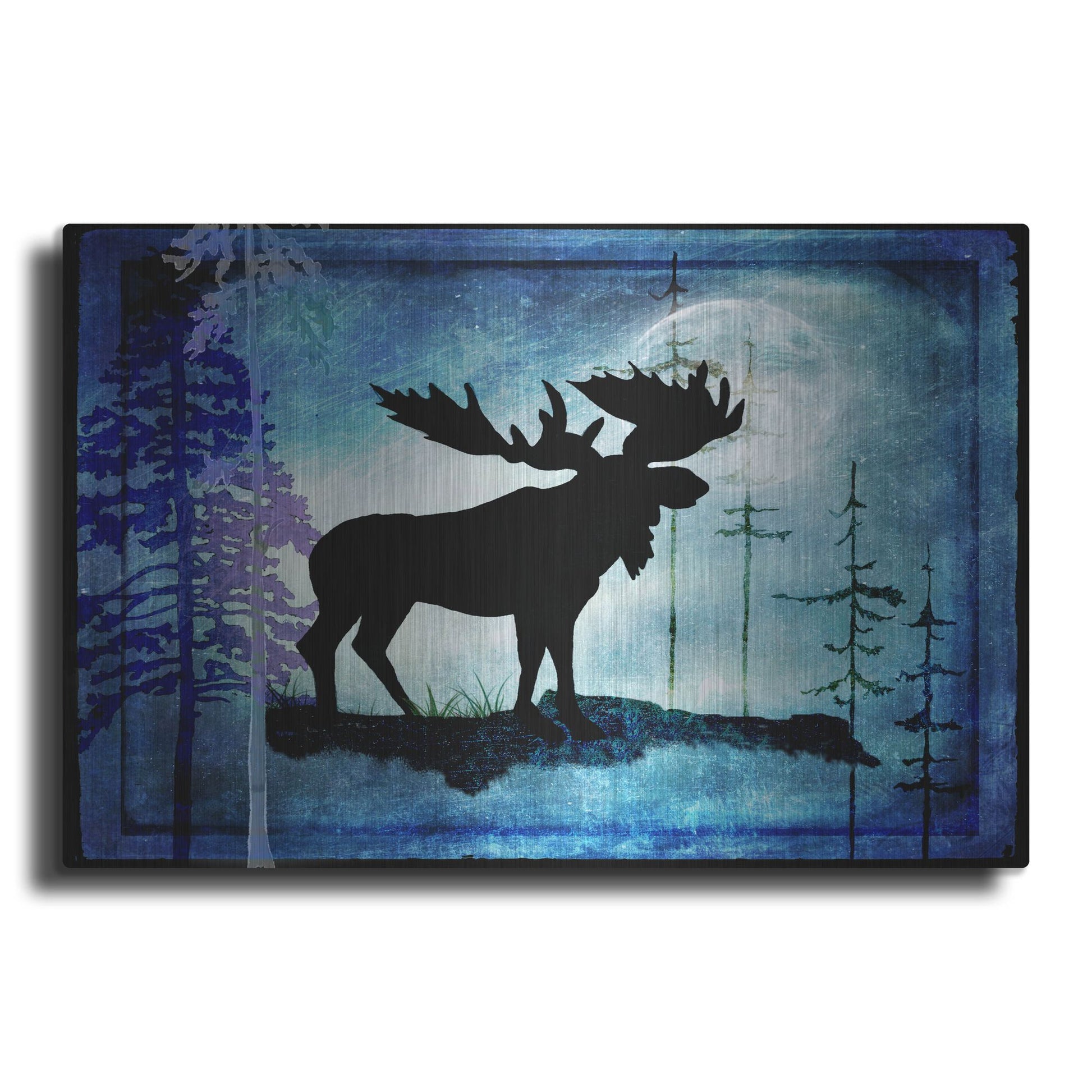 Luxe Metal Art 'Midnight Moose' by Lightbox Journal, Metal Wall Art