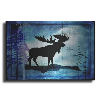 Luxe Metal Art 'Midnight Moose' by Lightbox Journal, Metal Wall Art