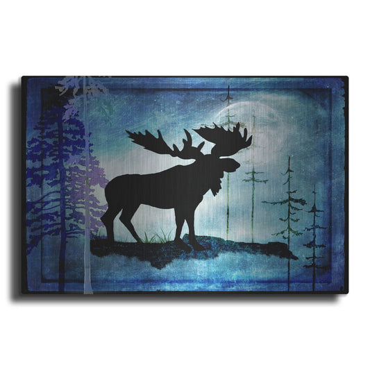 Luxe Metal Art 'Midnight Moose' by Lightbox Journal, Metal Wall Art