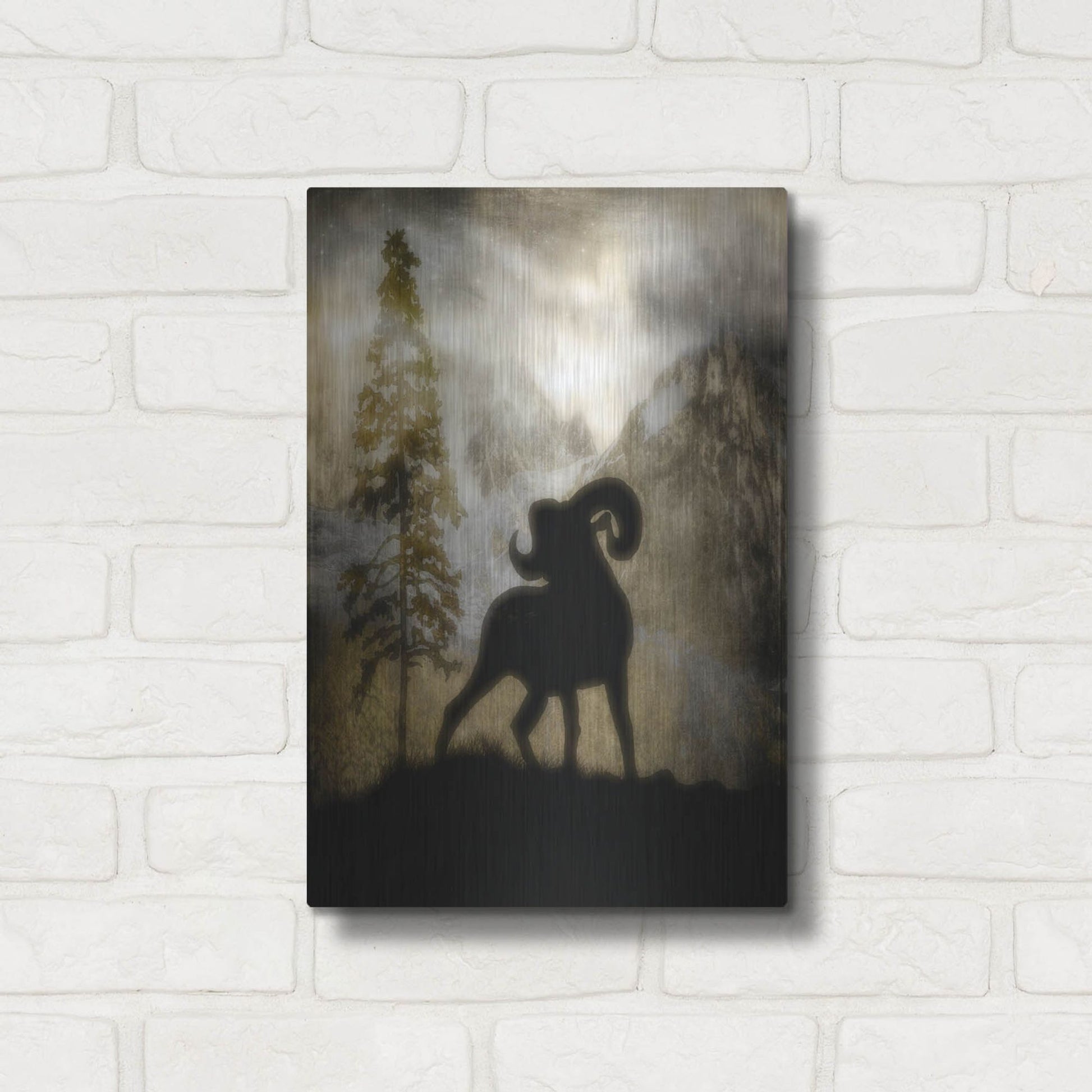 Luxe Metal Art 'Mystic Big Horn' by Lightbox Journal, Metal Wall Art,12x16