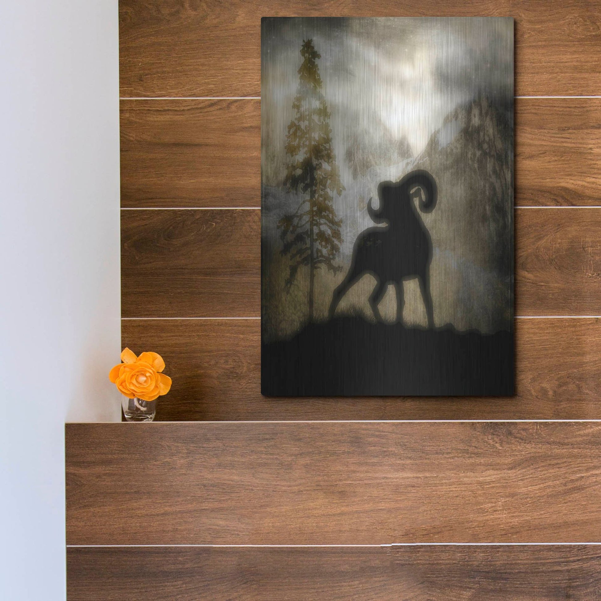 Luxe Metal Art 'Mystic Big Horn' by Lightbox Journal, Metal Wall Art,12x16