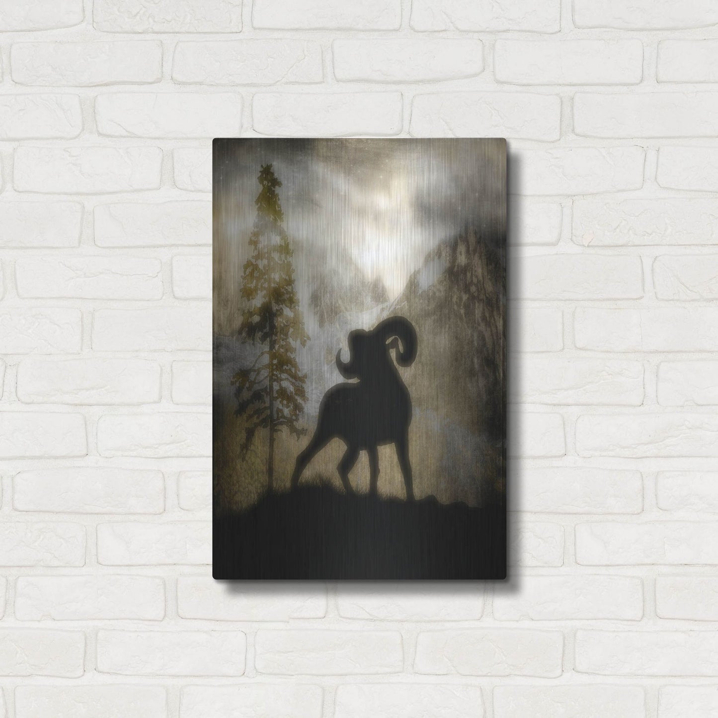 Luxe Metal Art 'Mystic Big Horn' by Lightbox Journal, Metal Wall Art,16x24