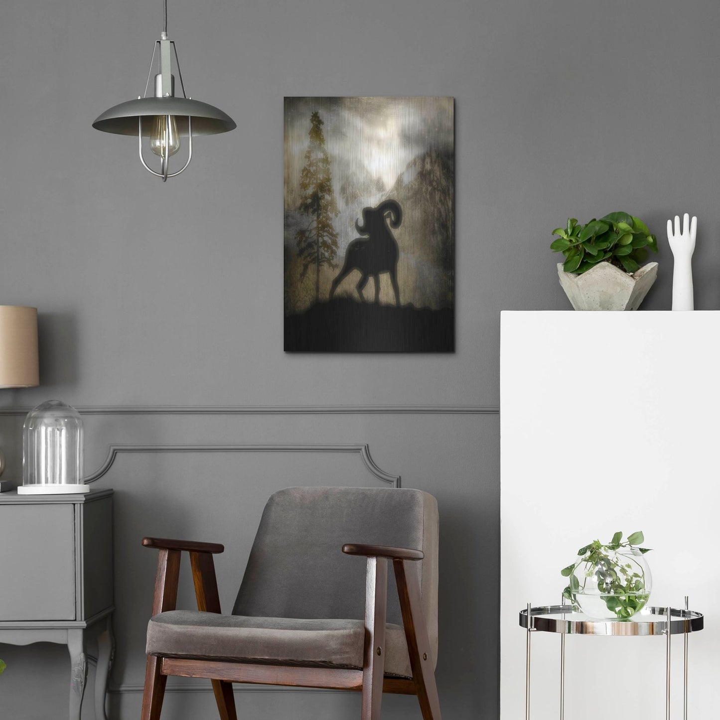 Luxe Metal Art 'Mystic Big Horn' by Lightbox Journal, Metal Wall Art,16x24