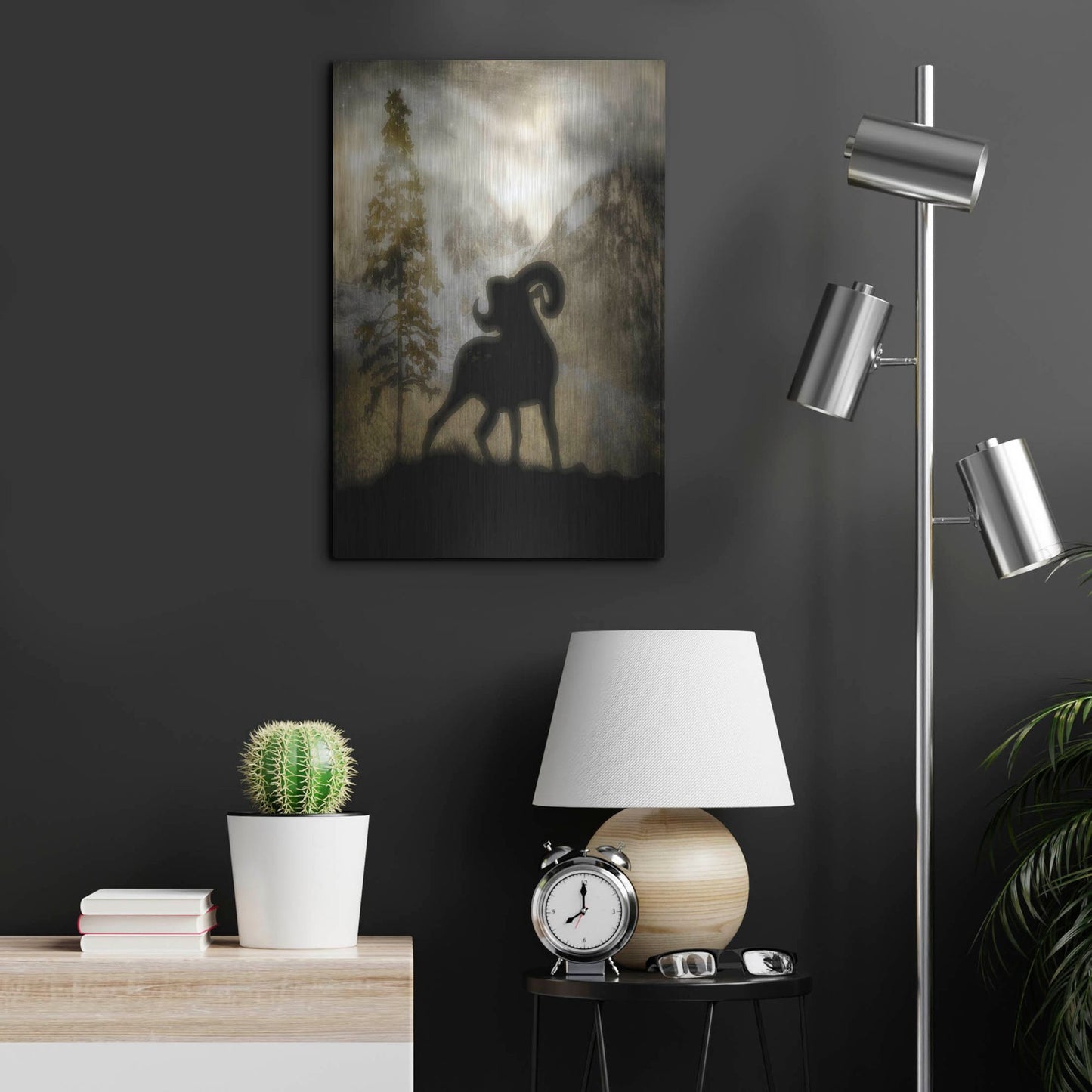 Luxe Metal Art 'Mystic Big Horn' by Lightbox Journal, Metal Wall Art,16x24