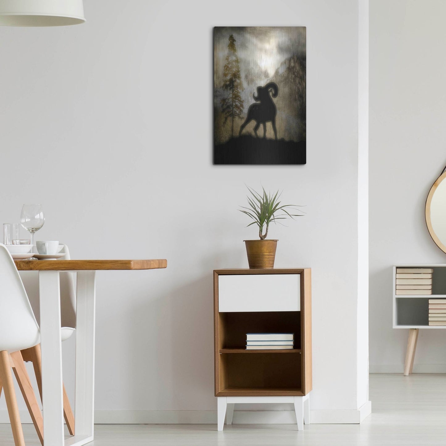 Luxe Metal Art 'Mystic Big Horn' by Lightbox Journal, Metal Wall Art,16x24