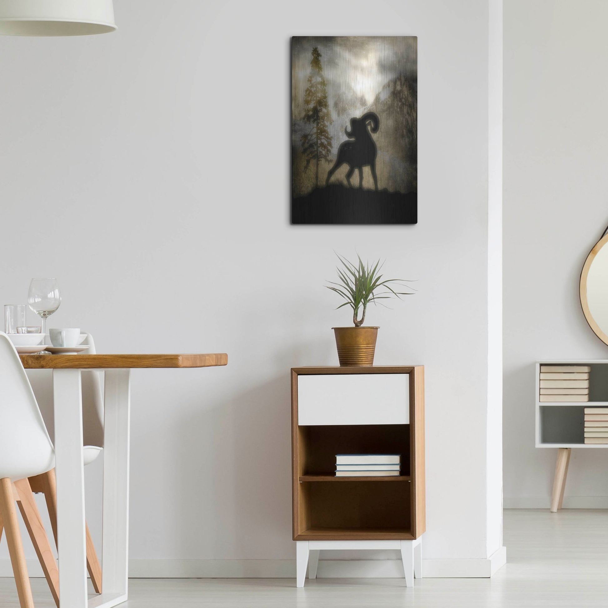 Luxe Metal Art 'Mystic Big Horn' by Lightbox Journal, Metal Wall Art,16x24