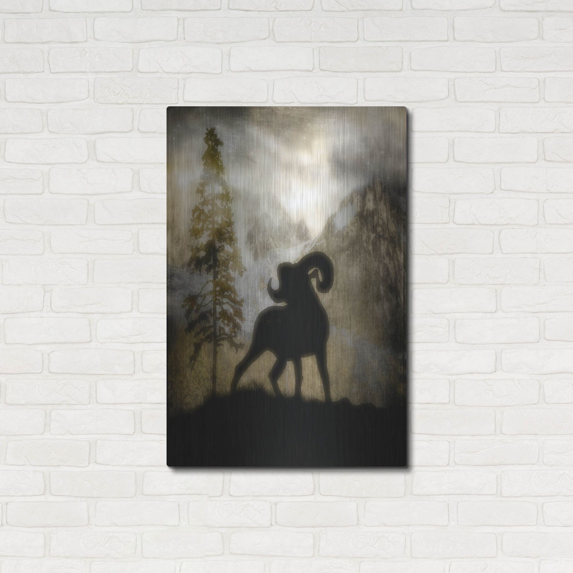 Luxe Metal Art 'Mystic Big Horn' by Lightbox Journal, Metal Wall Art,24x36