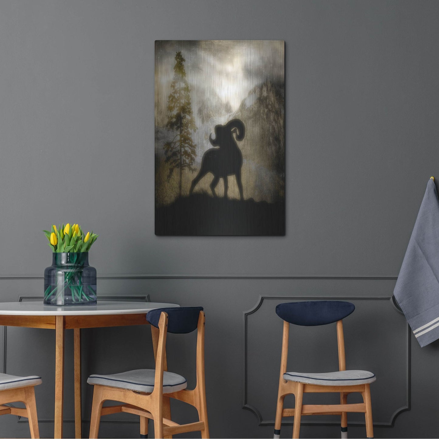 Luxe Metal Art 'Mystic Big Horn' by Lightbox Journal, Metal Wall Art,24x36